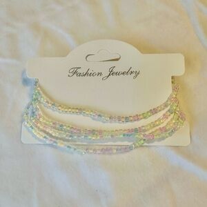 Pastel Beaded Bracelet Set of 4